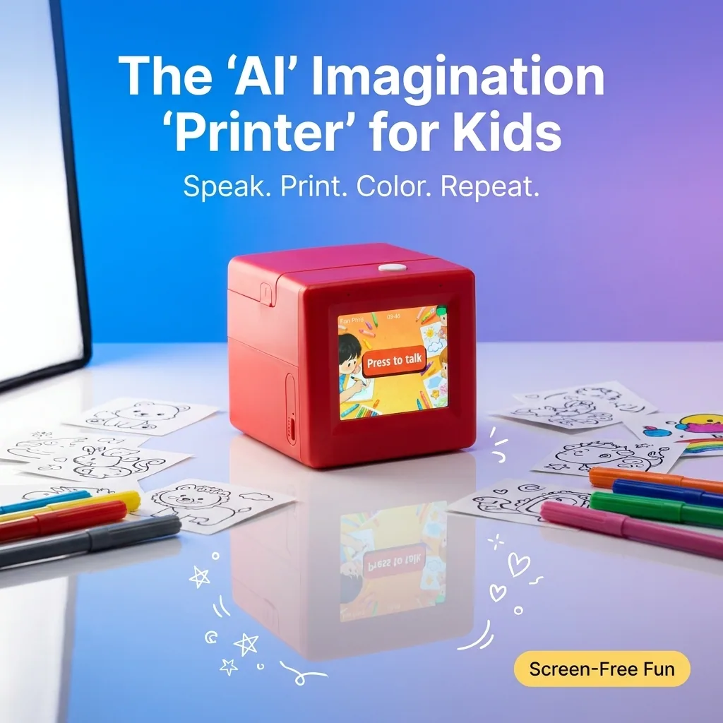 Static image ad generated by ADEN'S LAB for the SayPop children's imagination printer